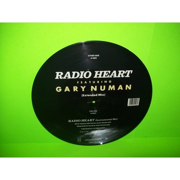 Gary Numan Radio Heart 1987 UK Vinyl 12" PICTURE DISC Record Synth-Pop Electro - Picture 2 of 3